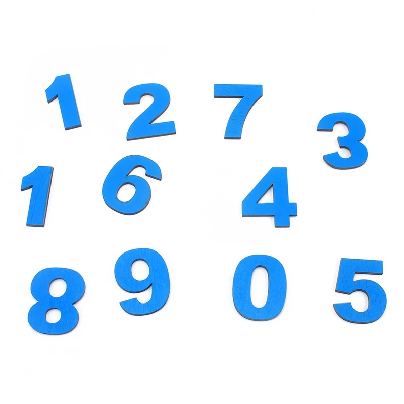 Montessori Mathematics Wood Number 1-10 Kids Toy Baby Numbers Numeral Learning Educational Preschool Training