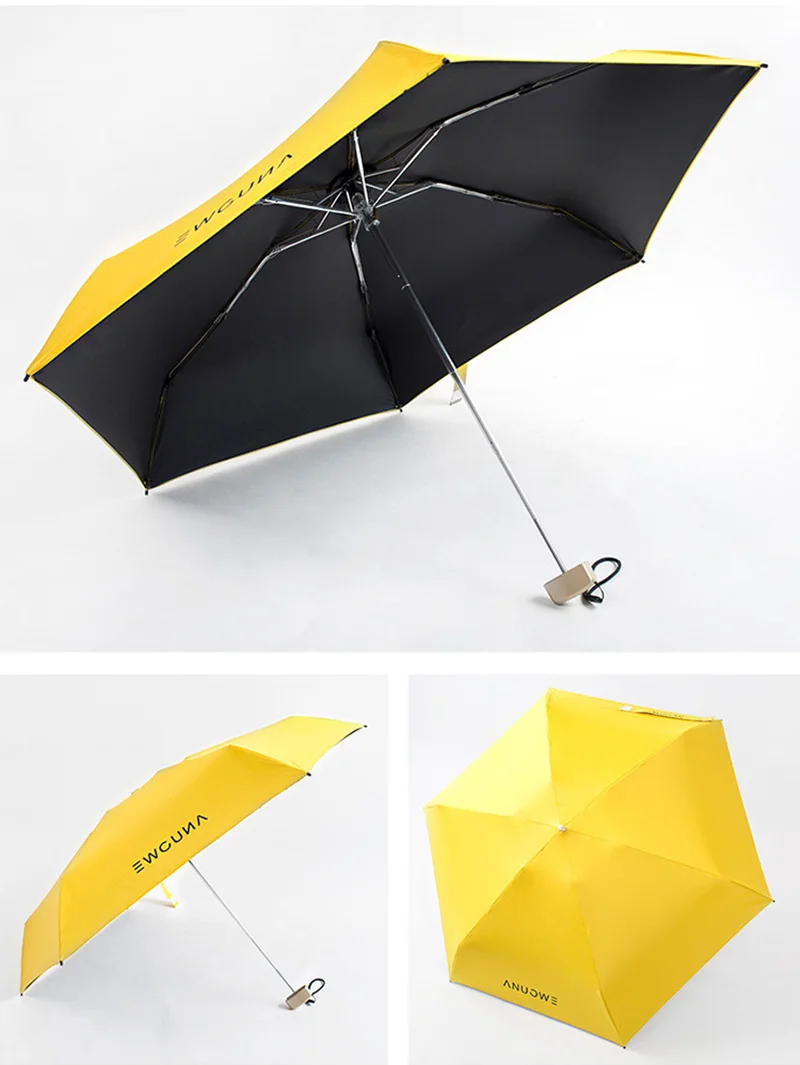 Креативный карманный мини-зонт с защитой от ультрафиолета, зонт от солнца, ветрозащитный светильник, Складные портативные зонты для женщин, мужчин и детей