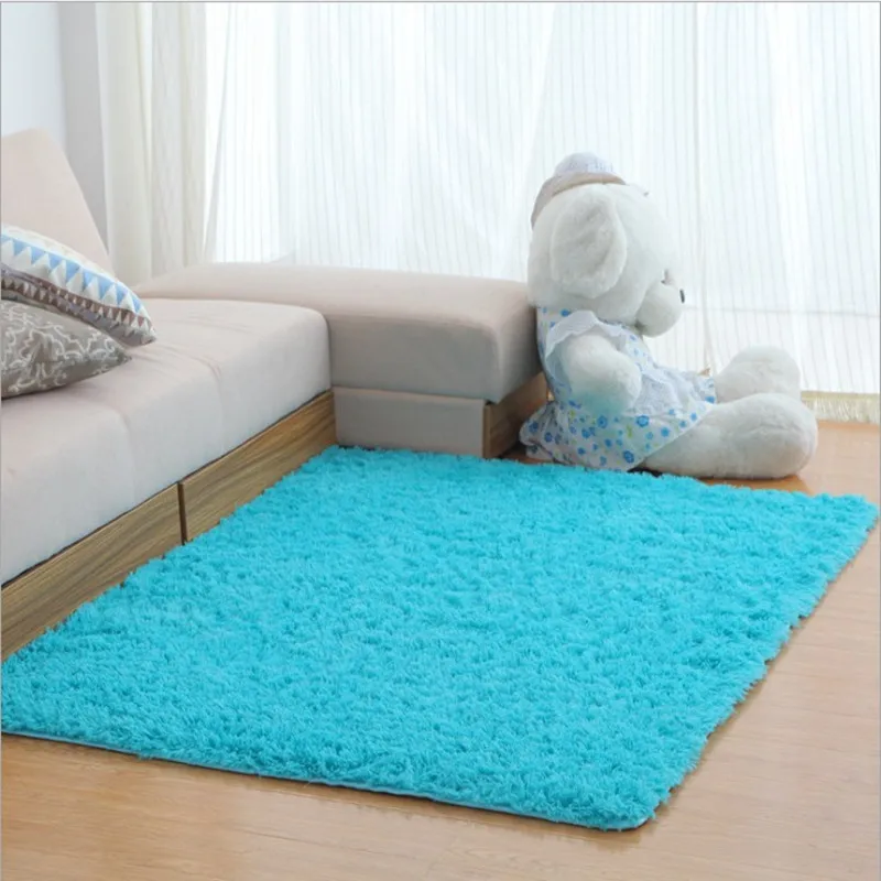 Однотонный ковер с коротким ворсом, ворсистый мягкий коврик для спальни, гостиной, противоскользящий детский коврик, плюшевый ковер для прихожей, коврик большого размера