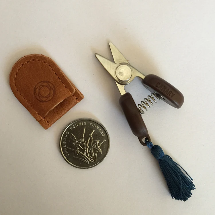 Японские мини-ножницы с деревянной ручкой ножницы для вышивания с кисточкой