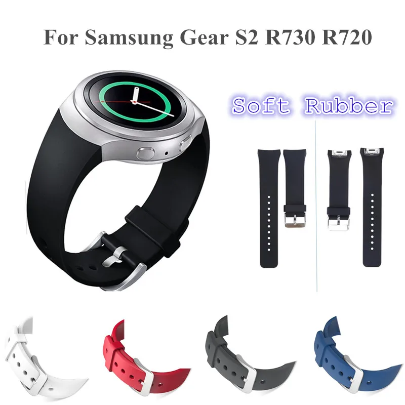 Спорт на открытом воздухе мягкий резиновый ремешок для часов Samsung Gear S2 R730 R720