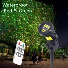 Outdoor Christmas Laser Light Star Projector Red Green LED Lawn Light Waterproof Xmas Landscape lamp decor with Power Plug