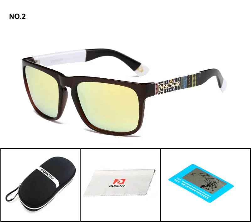 Бренд dubery, дизайнерские поляризованные солнцезащитные очки, мужские очки для вождения, Мужские Винтажные Солнцезащитные очки, Spuare, зеркальные, крутые, UV400 Oculos - Цвет линз: C2