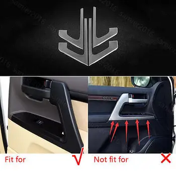 

4x Chrome Matte For Toyota Land Cruiser 08-17 Inner Door Handle Cover Panel Trim