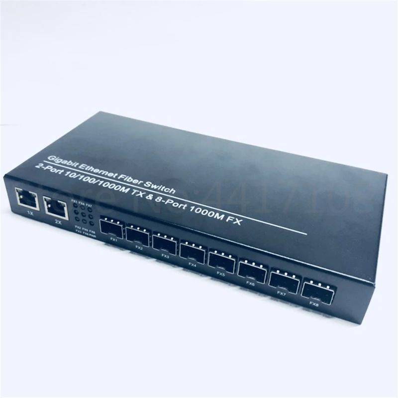 8SFP& 2UTP Gigabit Ethernet-коммутатор Ethernet волоконно-оптический преобразователь 8* для программирования в производственных условиях и 2* RJ45 Порты и разъёмы 10/100/1000M& 8* Порты и разъёмы 1,25G SFP