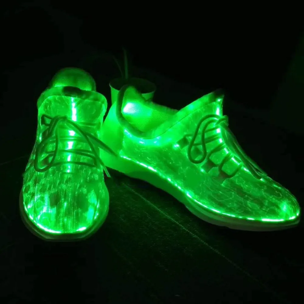 

7 LED Luminous dance Shoes Dancing Women Sneakers Lace Shoes Colorful Glowing Shoes Party Hip-hop Cycling Running Shoes