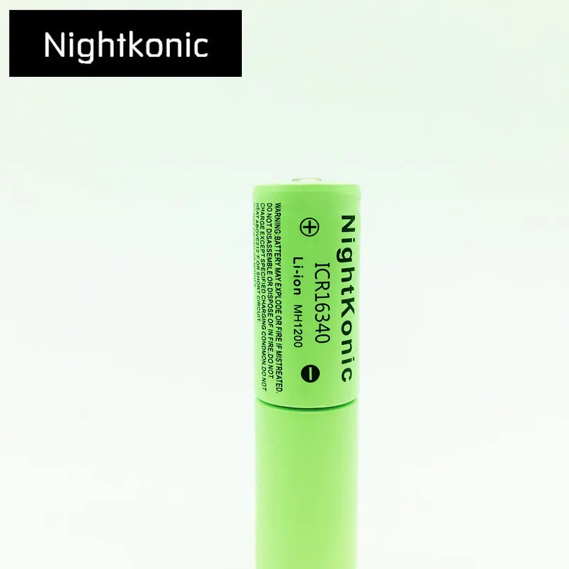 

High quality Nightkonic 8 pcs/ lot ICR 16340 Rechargeable Battery 3.7V Li-ion Battery for flashlight