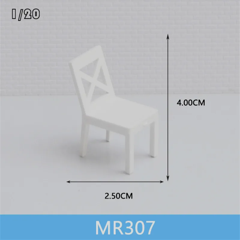 1 шт./лот масштаб 1:20 пластиковый миниатюрный мебель стол и стул для построения поезда Макет железной дороги декорации, аксессуары