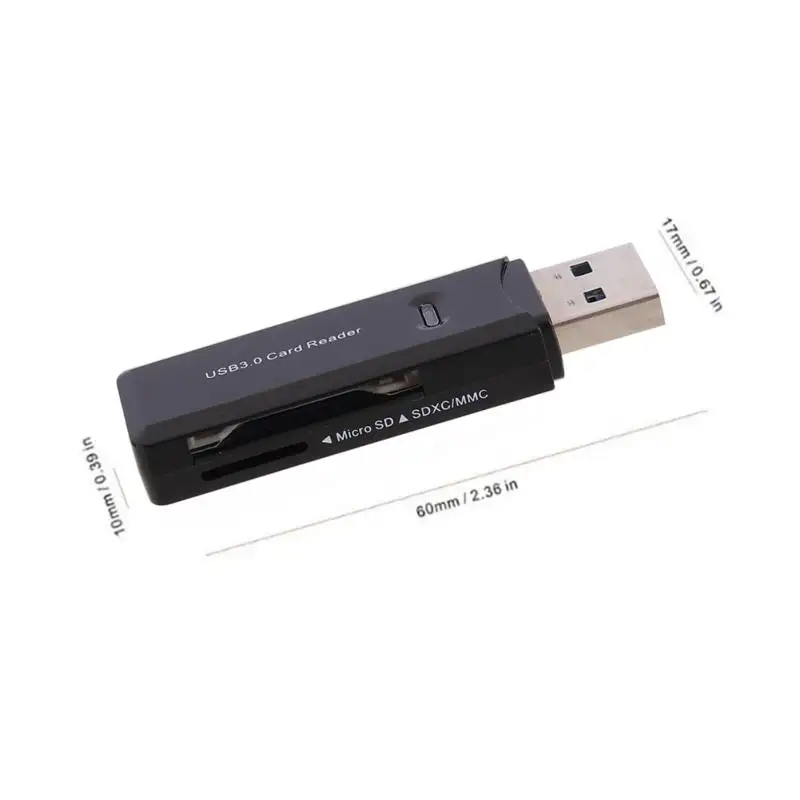 Mini USB 3,0 High Скорость Card Reader Class10 Поддержка Micro SD TF SD MMC карта SDXC с Светодиодный индикатор карты памяти читателей