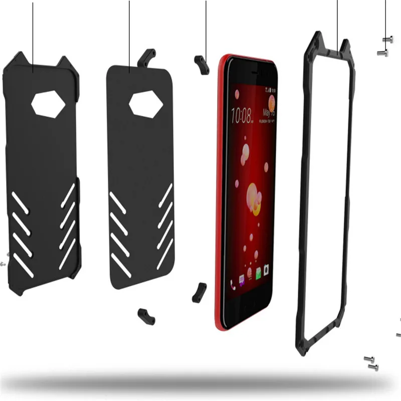 Классный сплав держатель чехол для htc U11 металлический панцири чехол 5,5 дюймов оригинальность R-JUST Бэтмен алюминиевый бампер крышка телефона на подставке