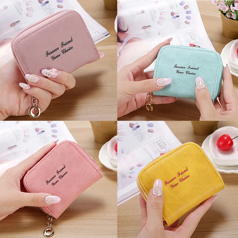 

2019 New 1Pcs Women Candy Color Sweet PU Leather Cute Handbags Wallet Small Change Bag Clutch Coin Bag Girls