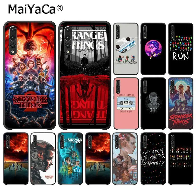 

MaiYaCa TV Stranger Things Pattern Soft Black Phone Case for Huawei P20Lite P10 Plus Mate9 10 Mate10 Lite P20 Pro Honor10 View10