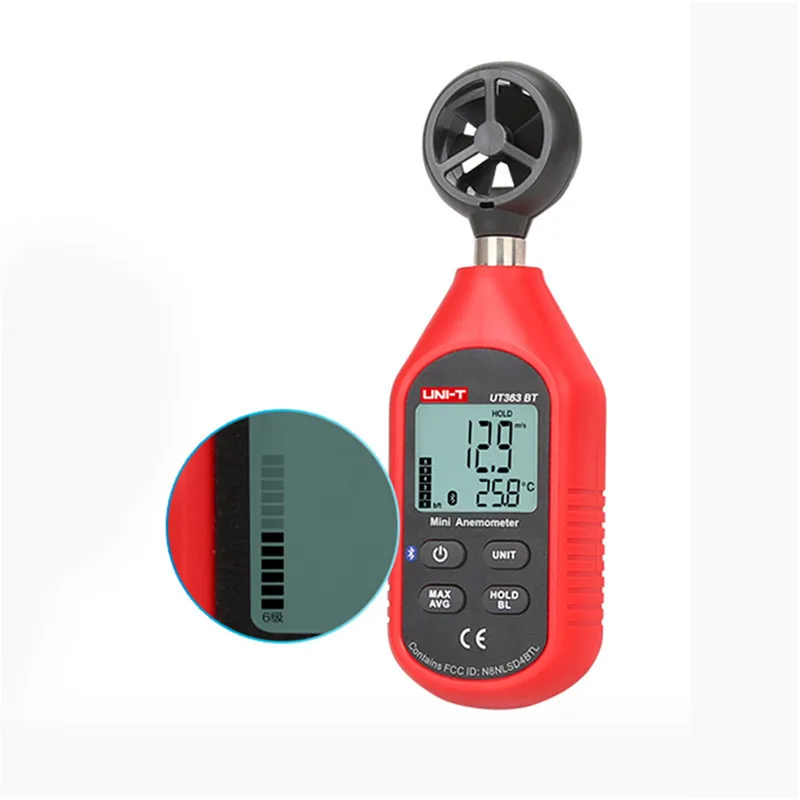 

UNI-T UT363BT Mini Digital bluetooth Anemometer Pocket size Digital wind speed tester and Thermometer Upgraded from UT363