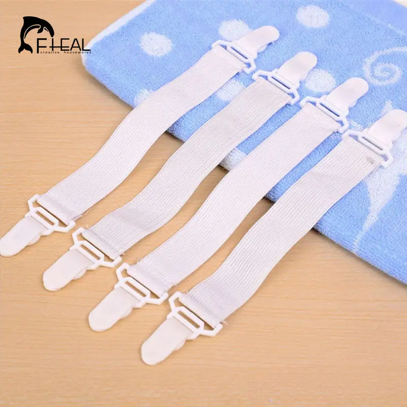 

FHEAL Bed Sheet Retaining Clip Bed Sheet Fixed Buckle Practical Non-slip Holder Elastic Belt Type Tablecloths Clip Of the Fixed