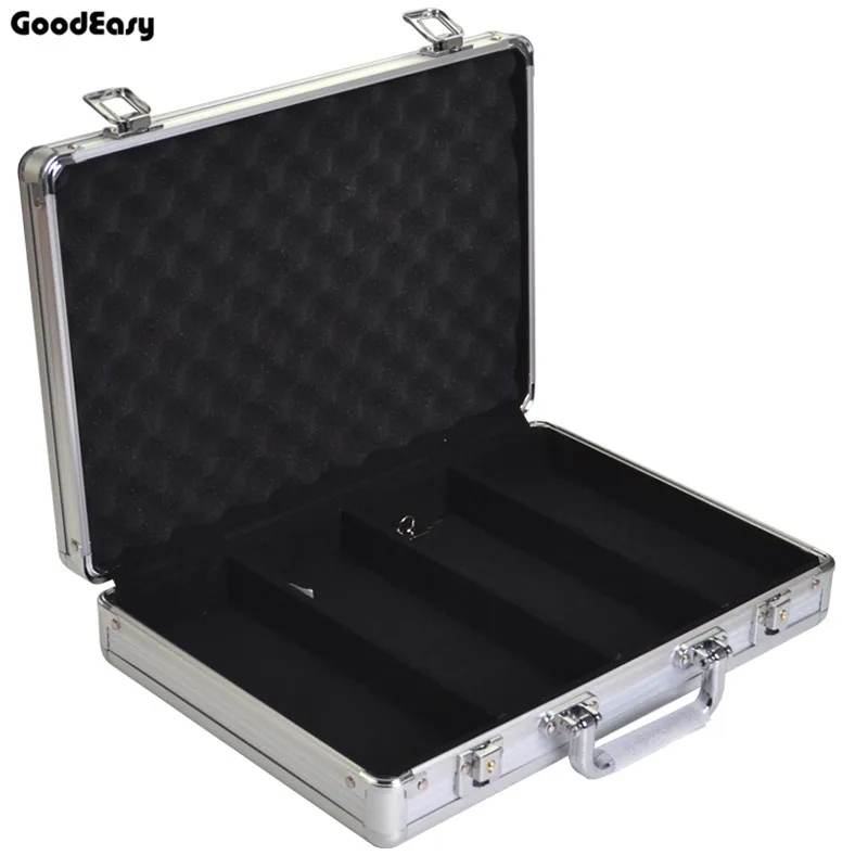 SQUARE Chips Suitcase Chip Container Chip Case/Box Poker Chips Square Aluminum Suitcase 100/200PCS Capacity - Цвет: 200PCS