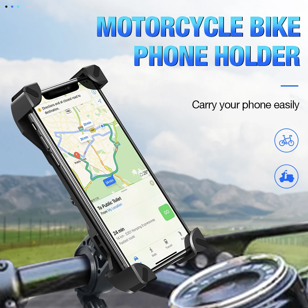 RAXFLY Bike Bicycle Holder Anti Slide Handle Phone Mount Holder Handlebar Extender Holder Phone Cellphone GPS Bicycle Accessorie