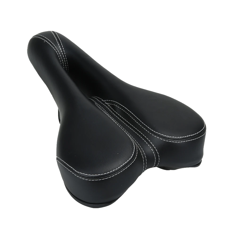 Leather Titanium Mountain Bike Cycling road Bicycle Racing Hollow Seat Saddle