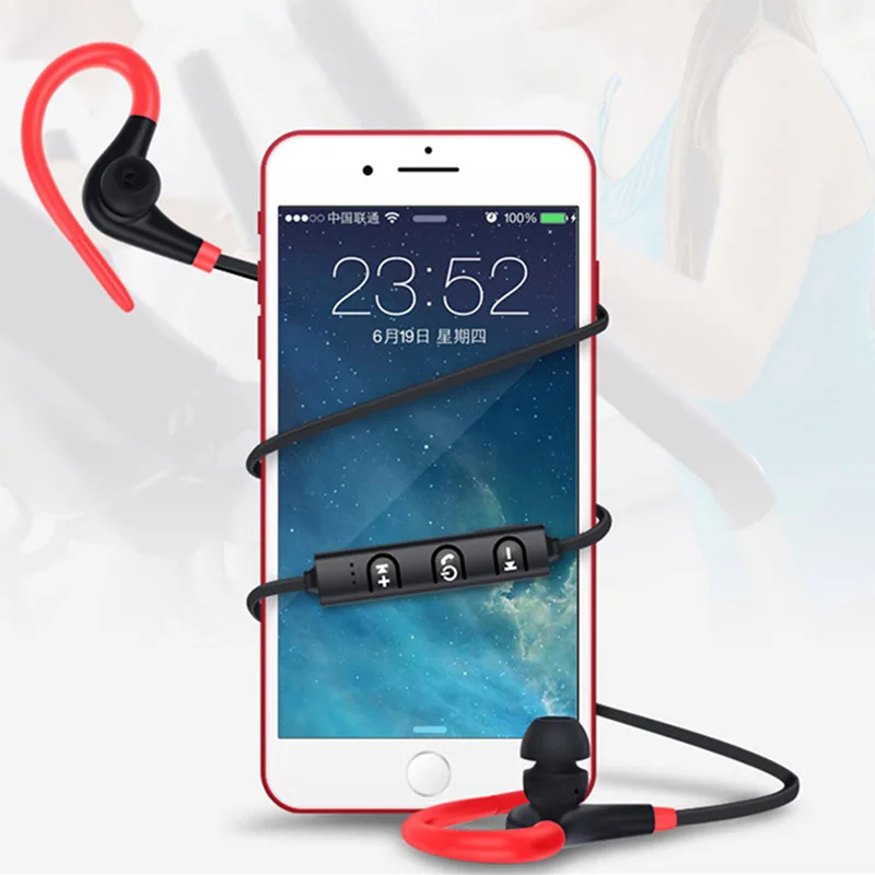 Спортивные bluetooth наушники громкой связи Беспроводной потенные с микрофоном уха