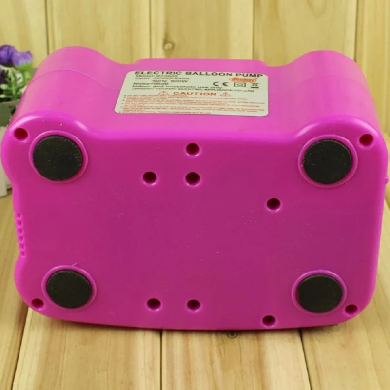 600W Pink Portable High Power Electric Balloon Pump Twin Nozzles Inflator Air Blower