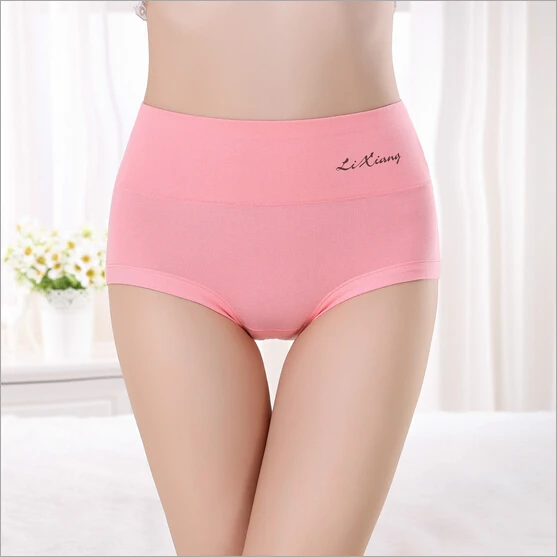 

Free Shipping Autumn/winter 2015 collection Pure cotton combed cotton panties high waist and buttock toning ladies briefs #7123