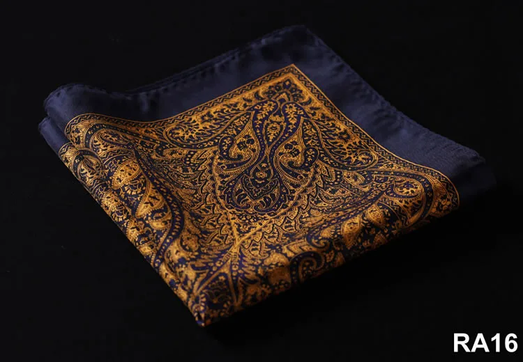 RA16 HN29V Navy Blue Yellow Paisley 35cm