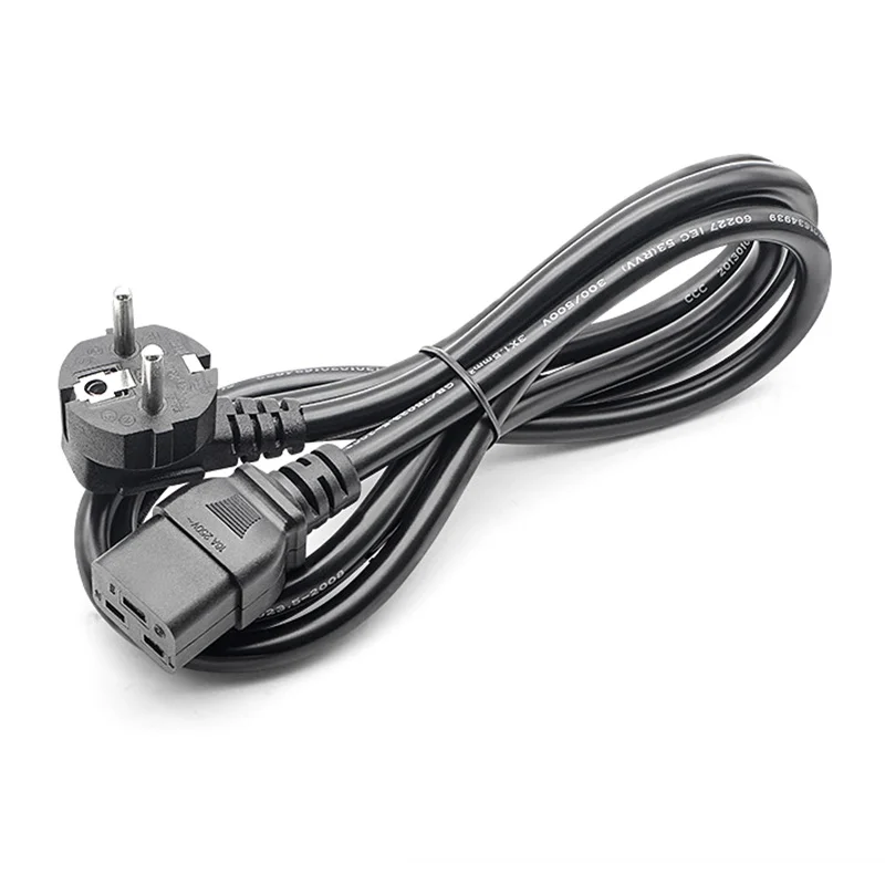 

EU 3pin Male Plug CEE 7/7R to IEC320 C19 Female Socket Power Adapter Cable,10 pcs