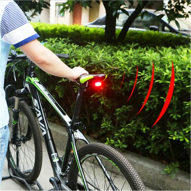 Clearance WEST BIKING Waterproof Anti-theft Alarm Bike Light Saddle Taillight Warning Flashlight Cycling Rear Lamp Antitheft Bicycle Light 4