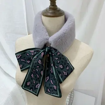 

Women Plush Ring Scarf Fashion Lady Winter Warm Scarf Leopard Neck Ring Female Chic Shawl Lady Holiday Gifts