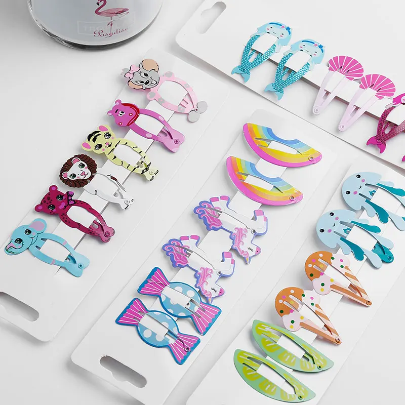 6pcs Baby Snap Hair Clips for Children Kids Girls Hair Accessories Cute Cartoon Fruit Animal Hairpins Clip Pins Color Barrettes 6pcs Baby Snap Hair Clips for Children Kids Girls Hair Accessories Cute Cartoon Fruit Animal Hairpins Clip Pins Color Barrettes