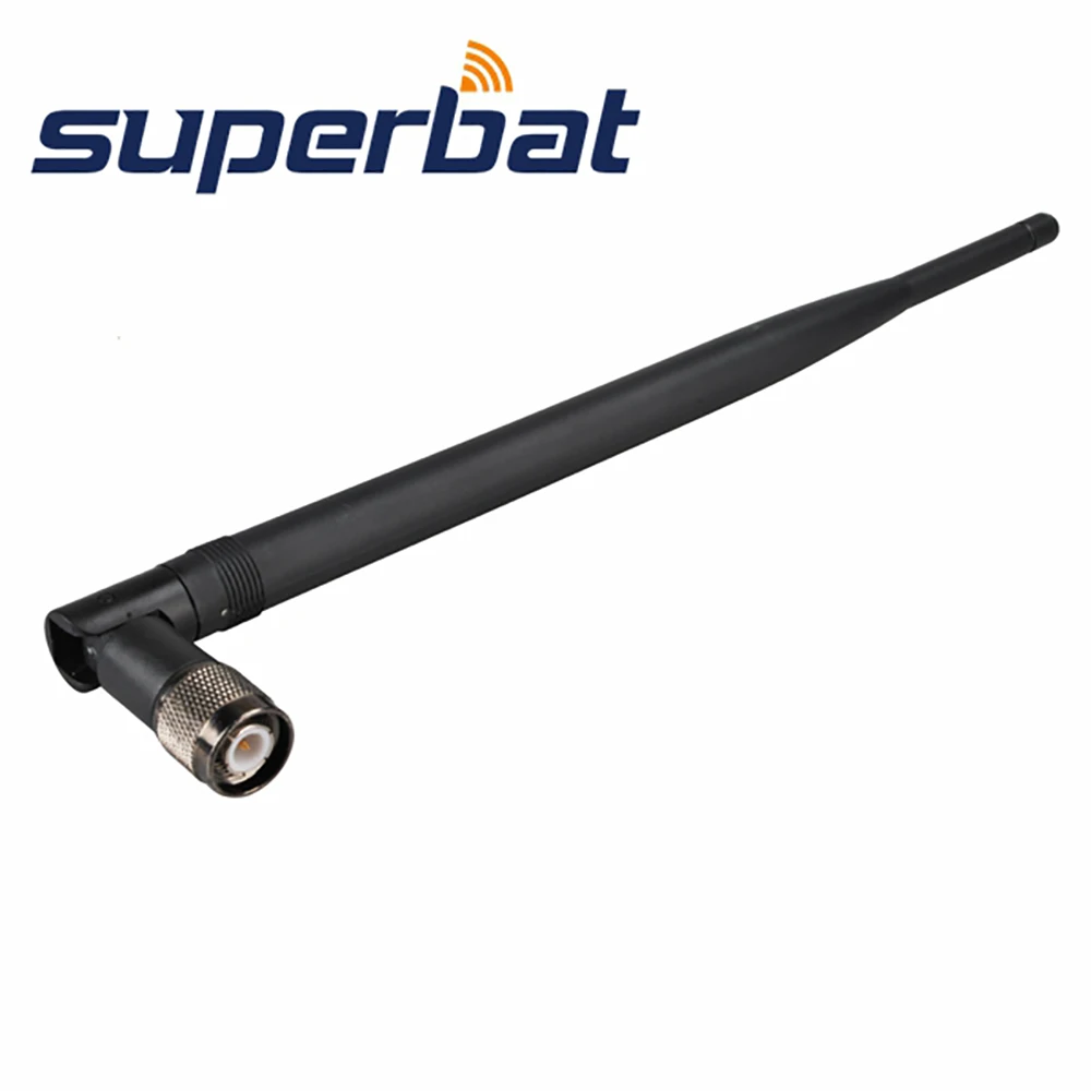 Superbat Wifi антенна с высоким коэффициентом усиления 2,4 ГГц 7dBi всенаправленная TNC штепсельная Вилка для беспроводного маршрутизатора Booster наклонно-поворотная резиновая антенна