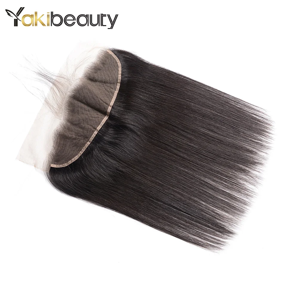 Indian Straight Hair 3 Bundles With Frontal 4x13 Remy Human Hair Bundles With Frontal Closure Natural Black Color Can Be Dyed  (5)