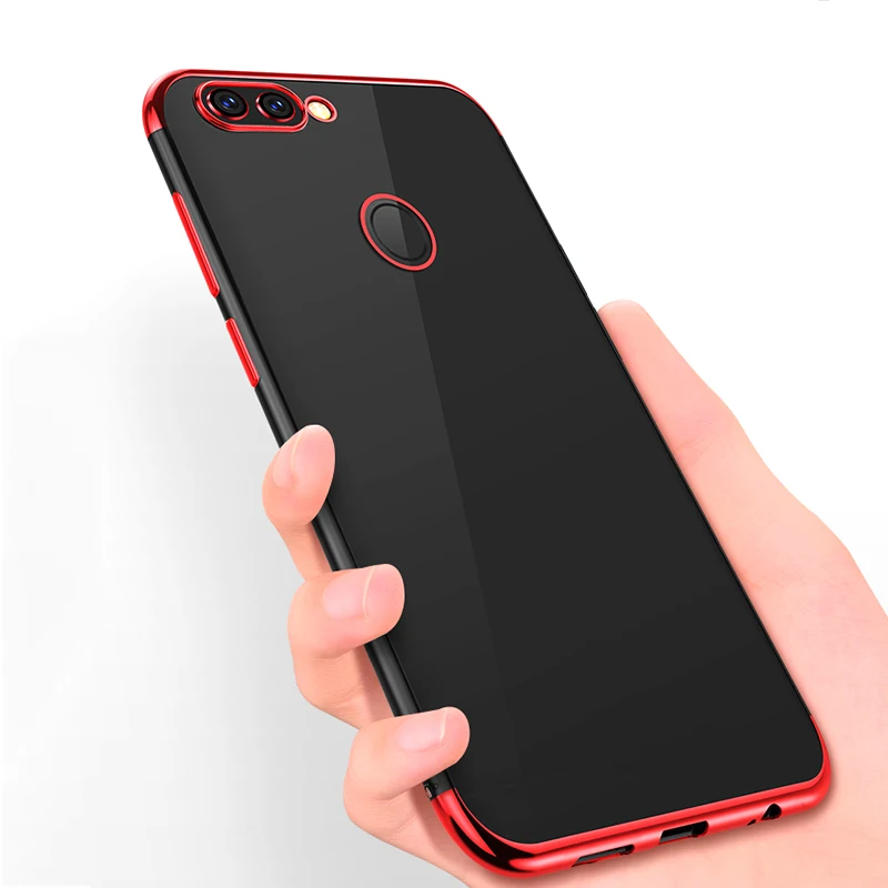 

Xiaomi Mi8 lite Case Cover Transparent slim Soft Silicone Silm Plating TPU Back Cover For Xiaomi Mi8 Mi8Lite Cases Phone Coque