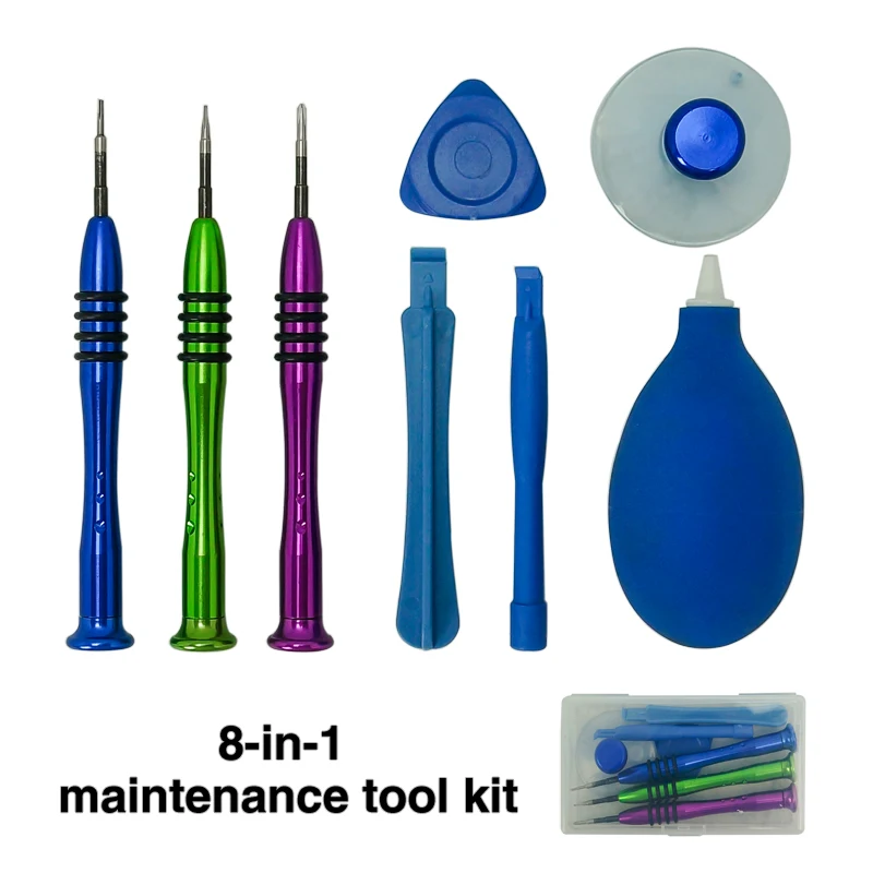 

8 in 1 Universal Repair Tool Metal Pry Bar Mobile Phone Disassemble Tools Kit with tool box