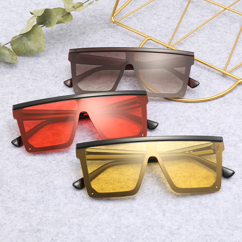 

2019 Oversized Sunglasses Women Big Frame Square Sun Glasses Men Brand Designer Fashion New Male Vintage Shades Eyewear NX
