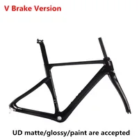

54CM Carbon Road Bike Frame Di2 Mechanical carbon TT bicycle frame V brake BSA Threaded Bottom bracket