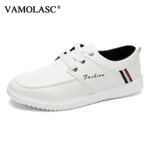 VAMOLASC New Men Sport Running Shoes Breathable PU Comfortable Lace Up Outdoor Walking Shoes Cushioning Low Cut Athletic Shoes