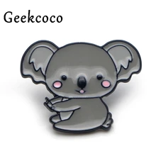 Koala animais broches orgulho liga de zinco esmalte pinos medalha insignia para camisa mochila roupas saco decoração unissex emblemas j0121