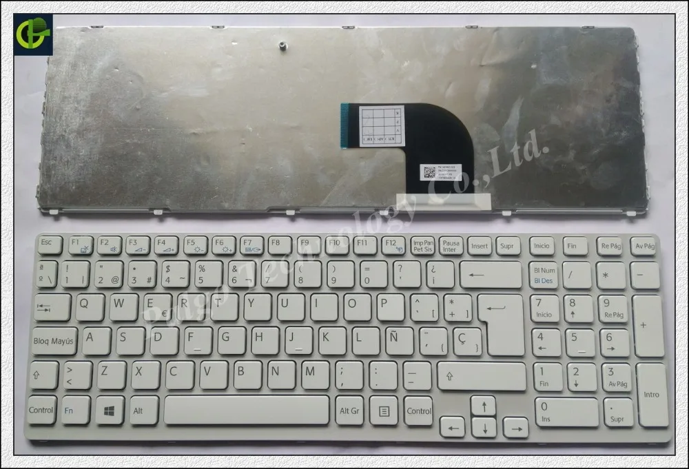 Испанская клавиатура SP для Sony VAIO SVE1511 SVE15111 SVE15113 SVE15115 SVE15116 SVE15117 SVE15118 белая Teclado |