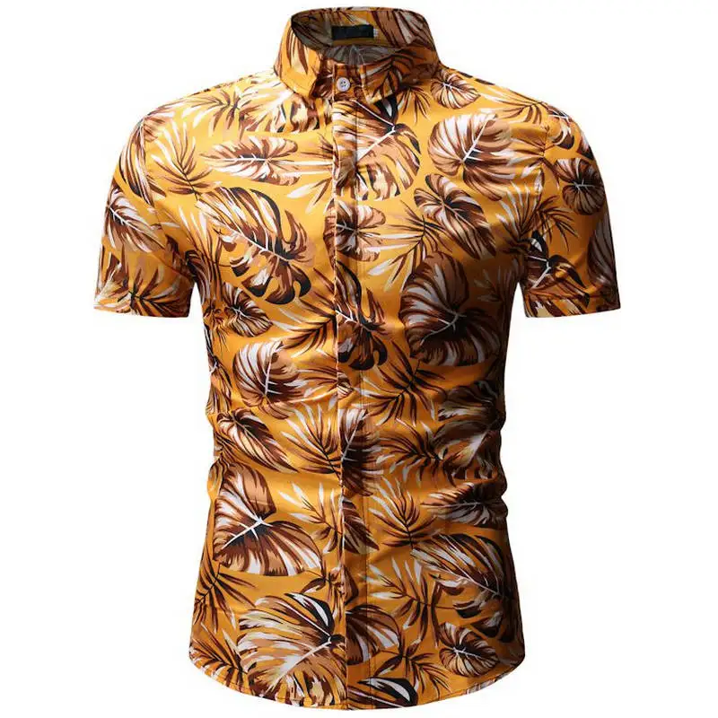 

Hot Sale Mens Summer Beach Hawaiian Shirt 2019 Brand Short Sleeve Plus Floral Shirts Men Casual Holiday Vacation Clothing Camisa