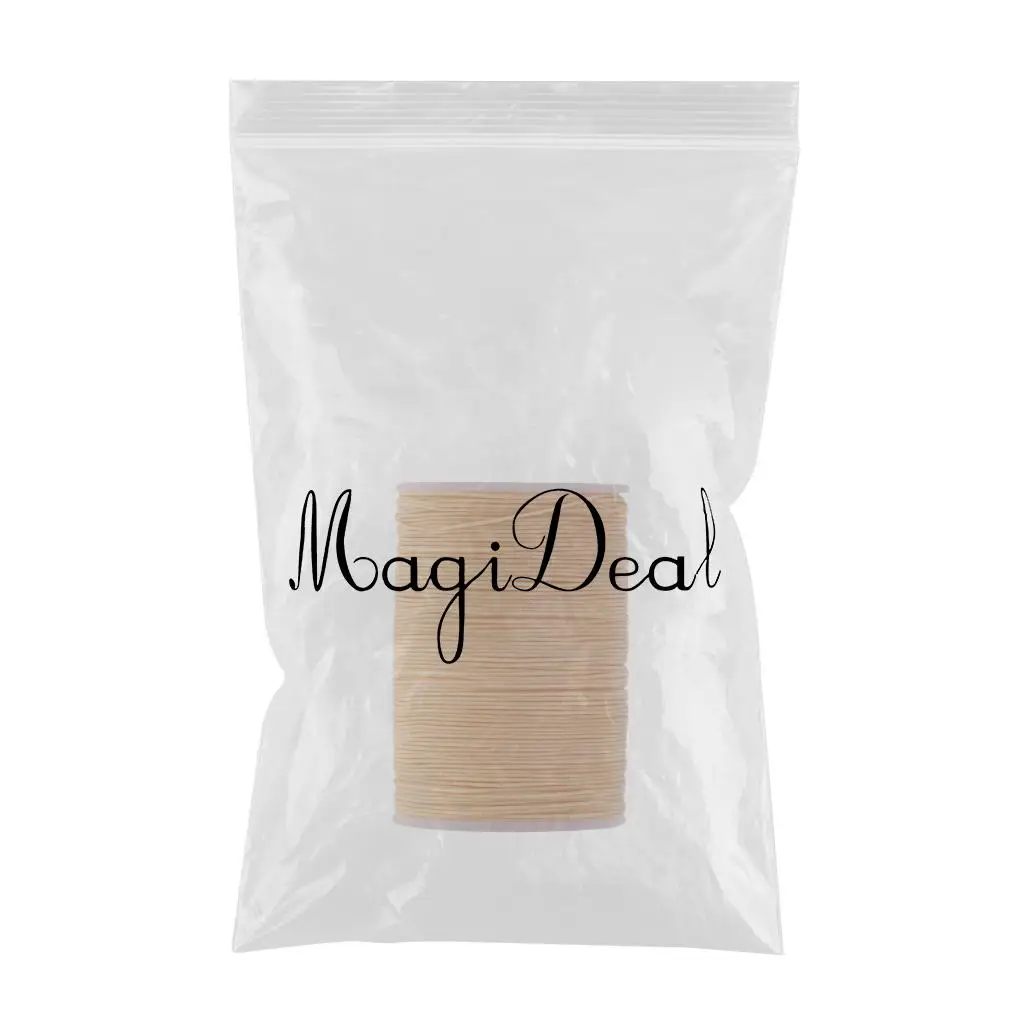 142 Yards 0.5mm Round Polyester Waxed Thread Cord Leather Sewing Hand Stitching Jewelry Craft
