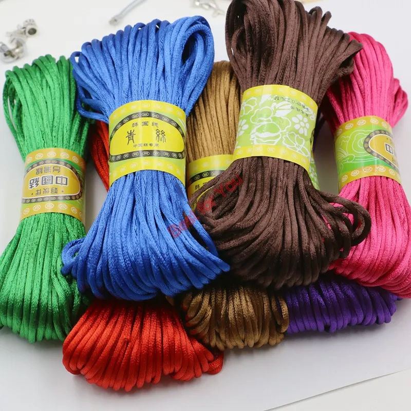 Online 10yard Soft Satin Rattail Silk Macrame Cord Nylon Online 10yard Soft Satin Rattail Silk Macrame Cord Nylon Ihimo Shamballa For Diy Bracelet Necklace Jewelry Findings Accessories 2mm Aliexpress