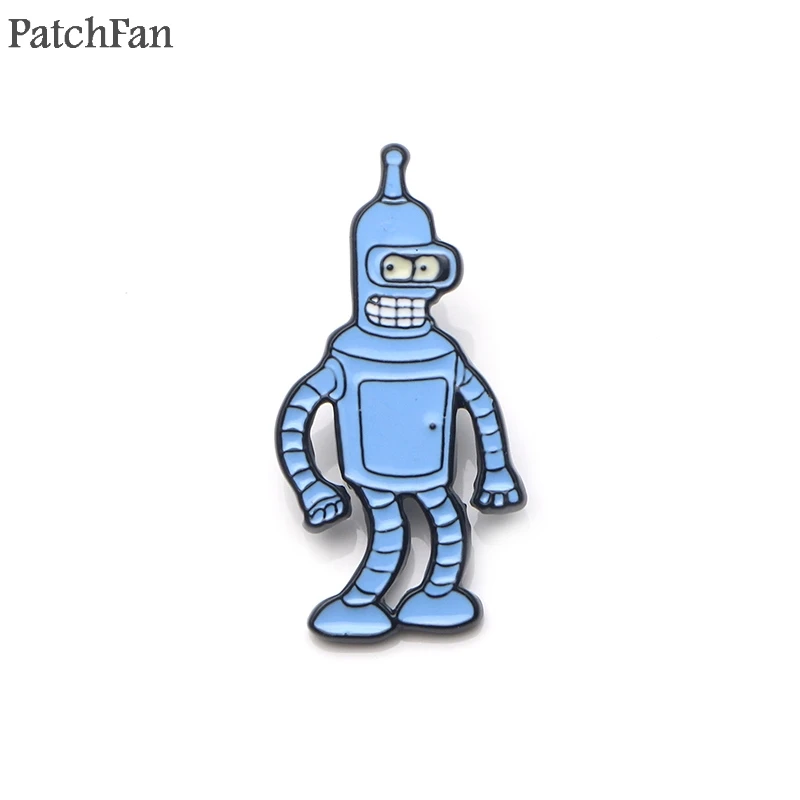 Patchfan Futurama Мультяшные цинковые эмалированные булавки трендовые медали insignia para рюкзак рубашка Броши Одежда Значки для мужчин и женщин A1502