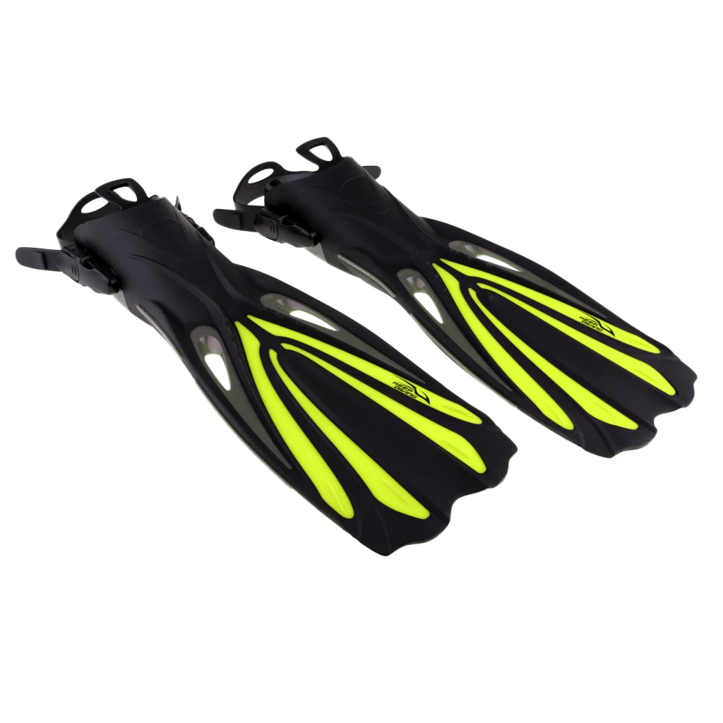 2019 MagiDeal Snorkeling Fins Scuba Diving Fins Adjustable Adult Swim Speed Fins Adjustable Fins Diving Fins Flippers