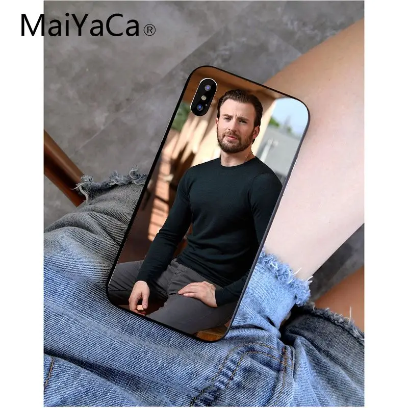 MaiYaCa Chris Evans черный ТПУ Мягкий силиконовый чехол для телефона чехол для Apple iPhone 8 7 6 6S Plus X XS MAX 5 5S SE XR чехол