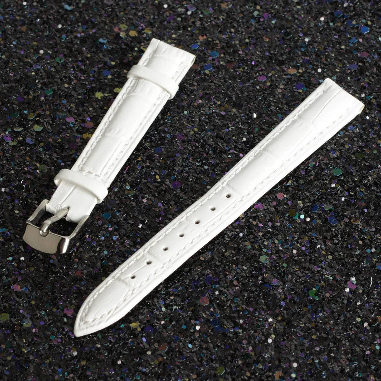 High Quality 16mm Replacement Watch Band White SB0565 Genuine Leather Wrist Strap Watchband | Наручные часы