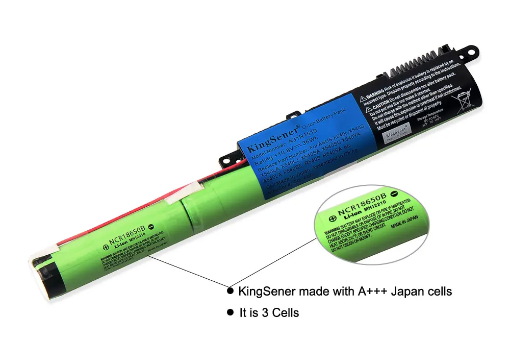 KingSener Батарея A31N1519 для ASUS F540SC X540LJ F540 X540S R540L R540S R540SA X540SA R540LA X540SC R540LJ 3 клетки 10,8 V 36WH