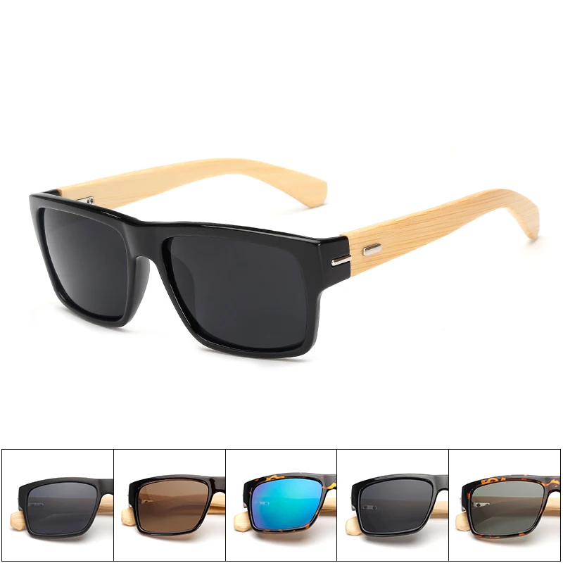 Square Goggles Wood Sunglasses font b gafas b font font b de b font font b