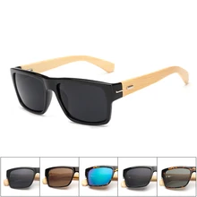 Cuadrados Gafas gafas de sol Hombres Mujeres Gafas De Sol De Bambú de Madera Gafas de Sol Gafas Gafas