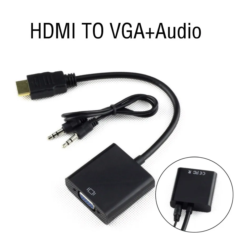 AIXXCO 1080P HDMI к VGA адаптер цифро-аналоговый аудио конвертер кабель для Xbox 360 PS3 PS4 ПК ноутбук ТВ приставка к проектору