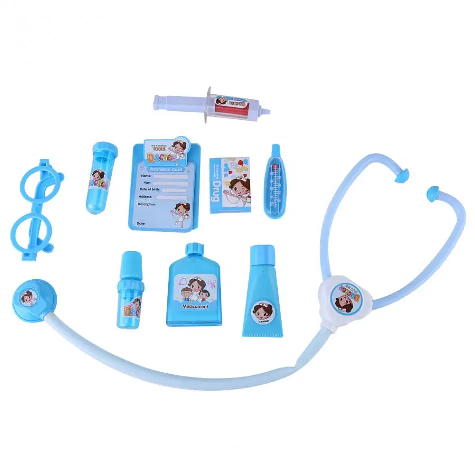 10 шт./компл. детские игрушки для врача для Медсестры Медицинский ролевые игрушки с футляром для переноски игры в дошкольные игры медицинская сумка обучающая игрушка «Доктор»